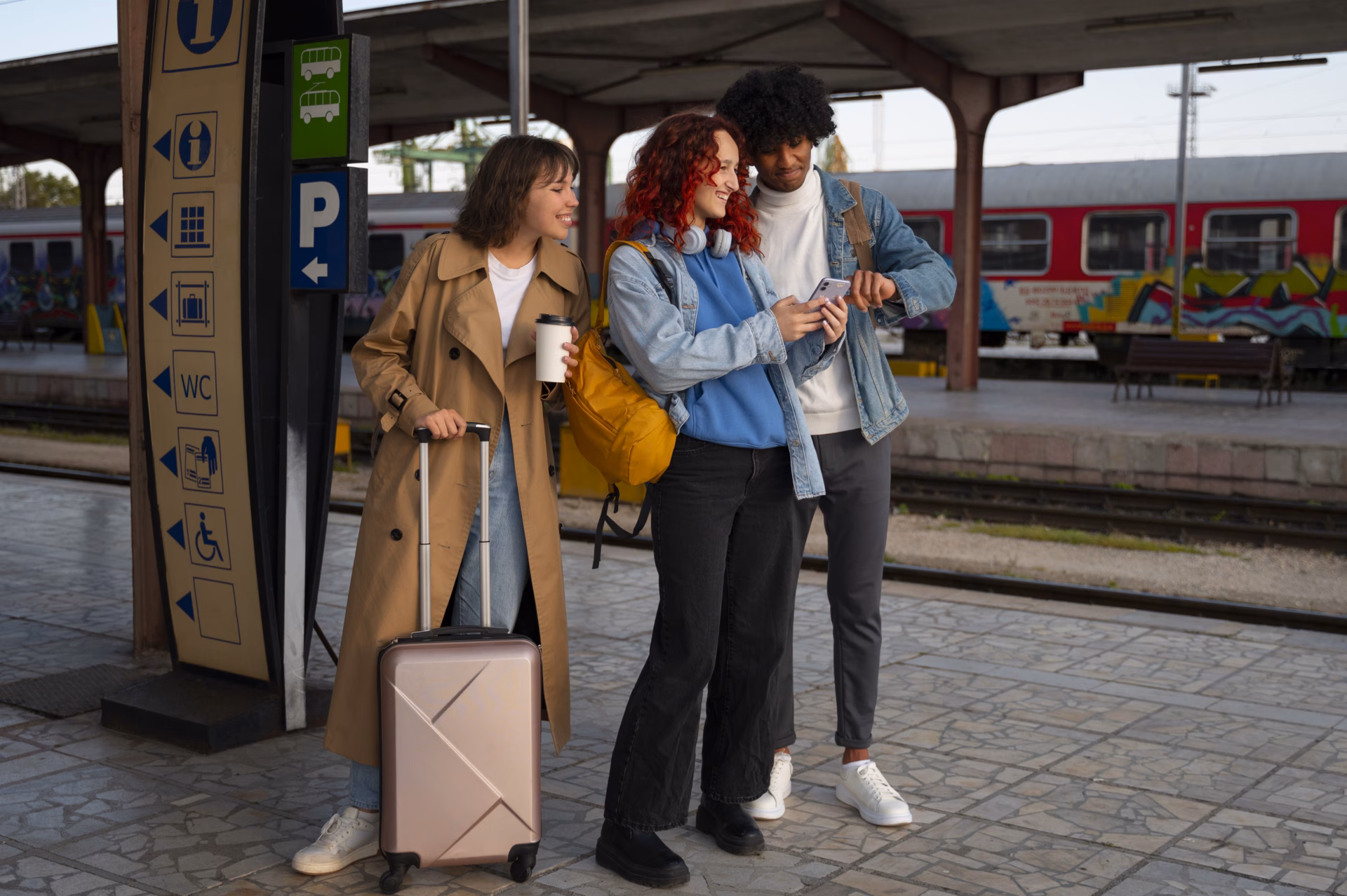 Viajeros con valijas en la terminal de ómnibus de Mar del Plata