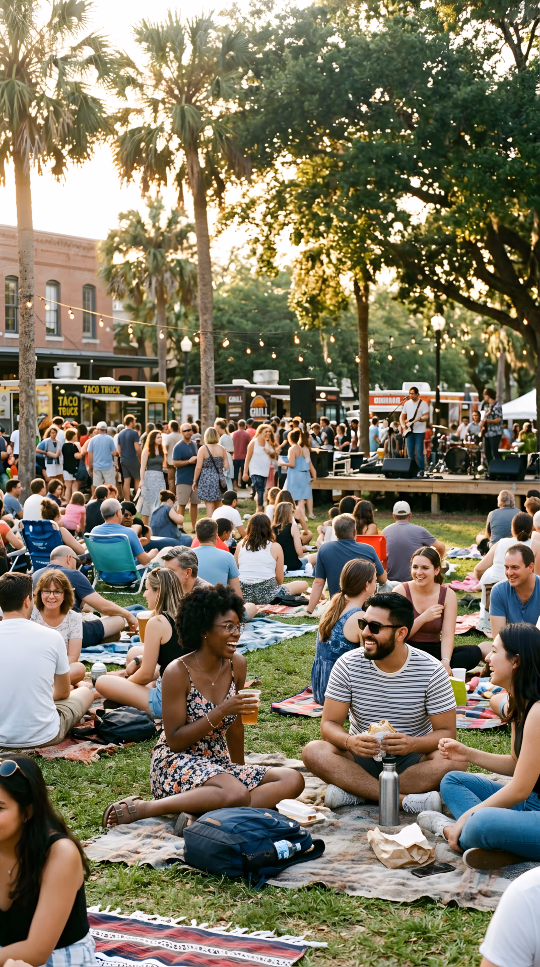 Feria gastronómica al aire libre en Mar del Plata