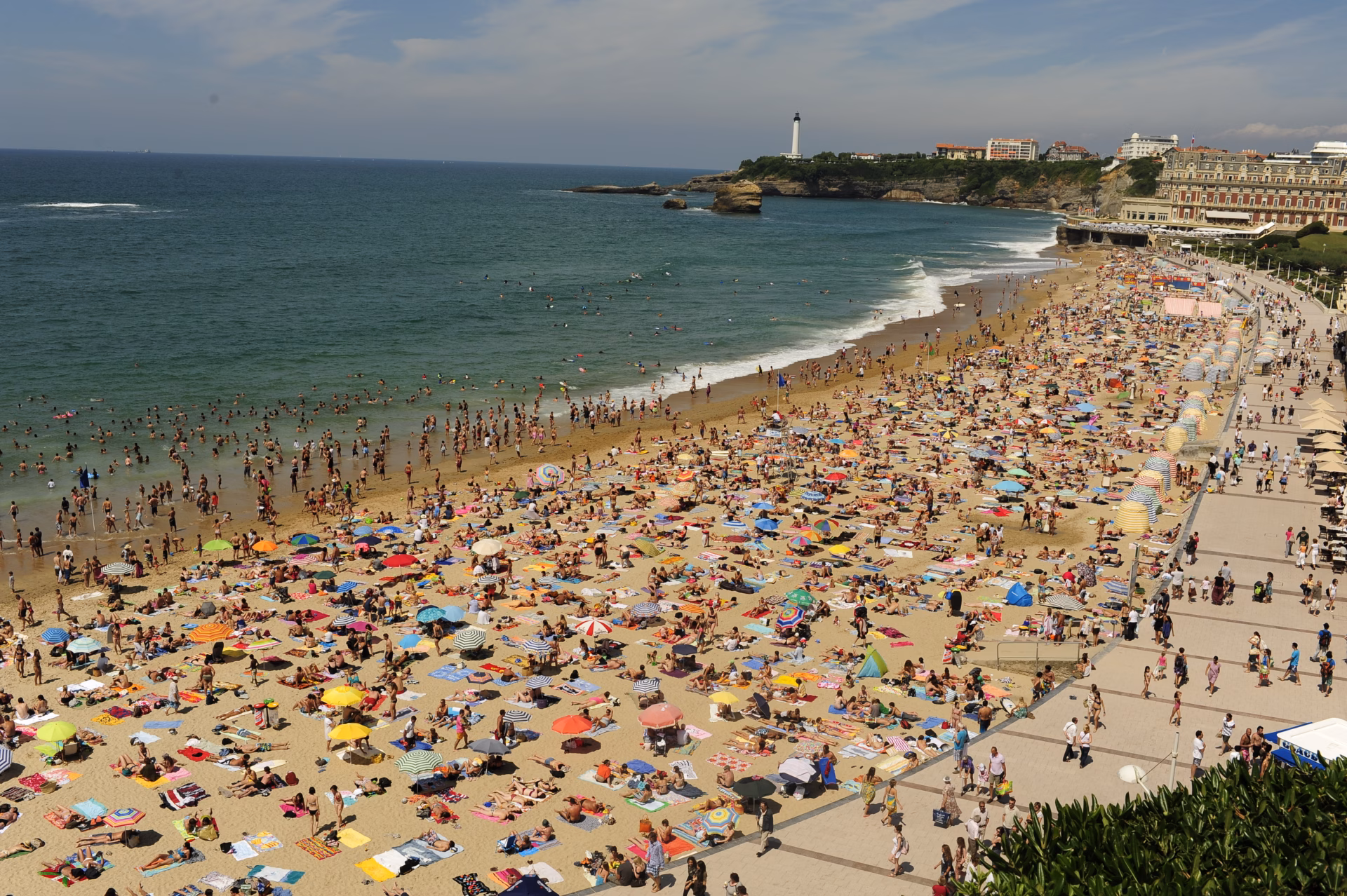 Verano en las playas de Mar del Plata